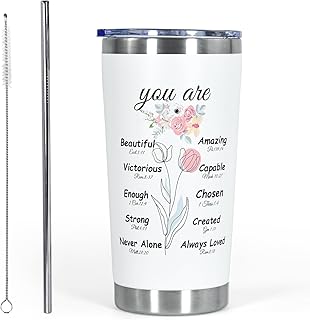 Christian Gifts For Women Tumbler, Birthday Gift For Women, Unique Religious Gifts Thank You Gifts For Mom Wife Friends Sister Female - 20 OZ Stainless Steel Tumbler