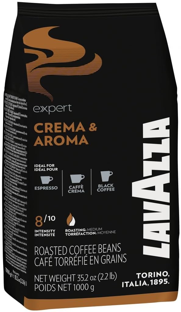 Lavazza Crema Aroma Expert Coffee Beans (1 Pack of 1Kg)