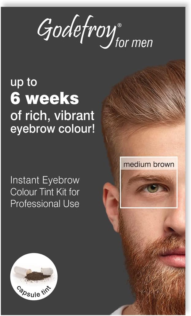 Godefroy Instant Eyebrow Tint for Men (Medium Brown)