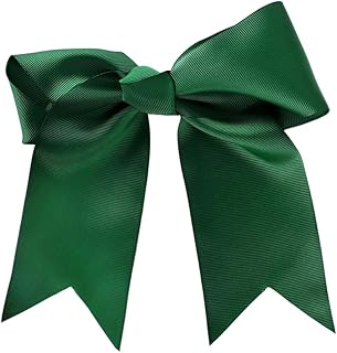 Dark Green Jumbo Bow Clip with Tails for Women and Girls