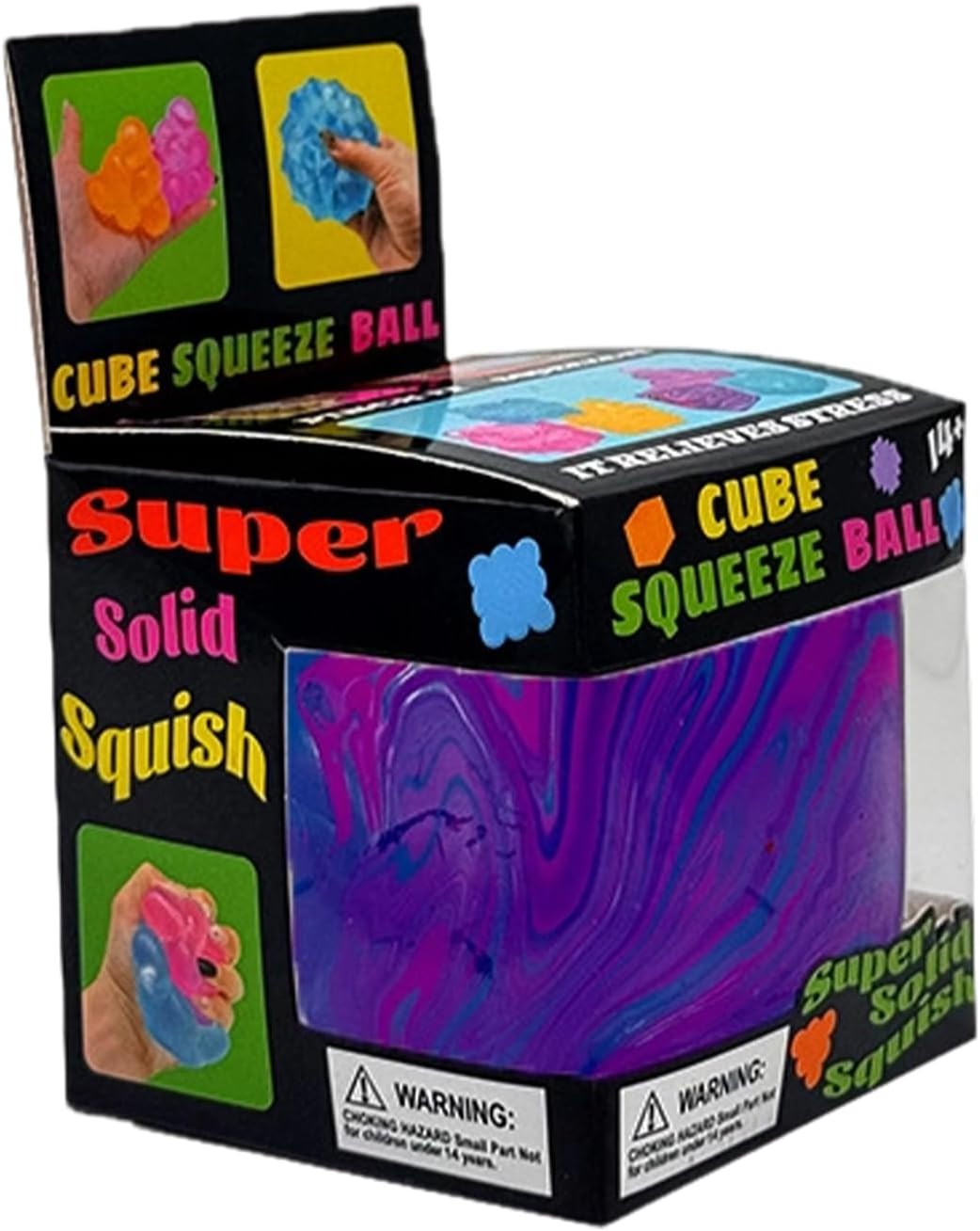 Squishy Stress Cube for Adults,Squishy Slow Rising Fidget Cube Sensory for Anxiety Stress Relief High Density Ice Squeeze Ball Cubes Purple