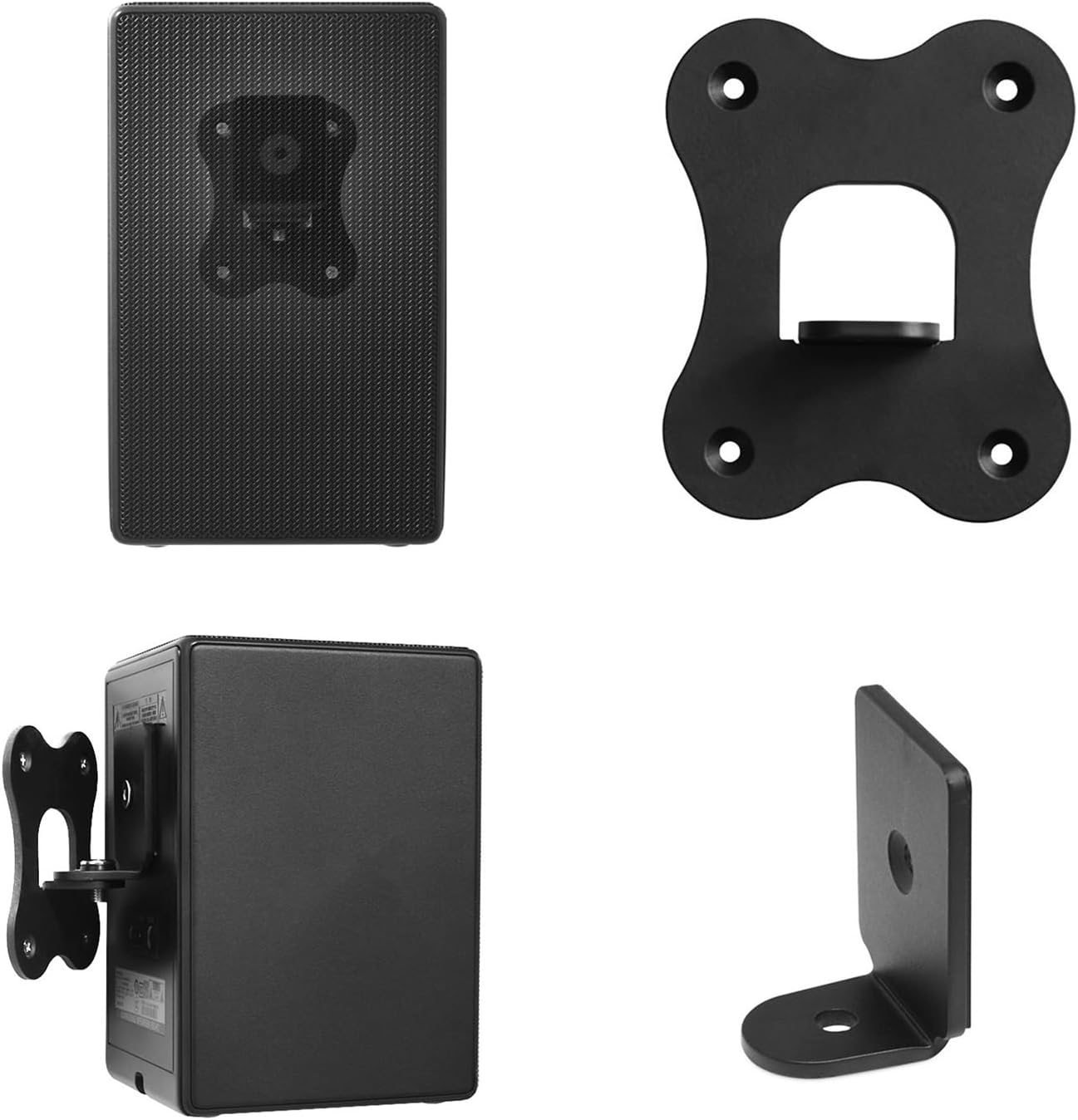 EUGOOCX Speaker Wall Mount Bracket for SAMSUNG Wireless Rear Speaker SWA-9500S, Home Theater Surround Speakers Holder Compatible with SWA-9500S/XY SWA-9500S/XZ (Black 2PCS)