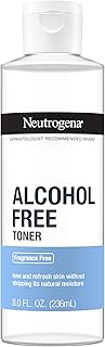 Neutrogena Alcohol-Free Gentle Daily Fragrance-Free Face Toner to Tone & Refresh Skin, Toner Gently Removes Impurities & Reconditions Skin, Hypoallergenic, 8 fl. oz