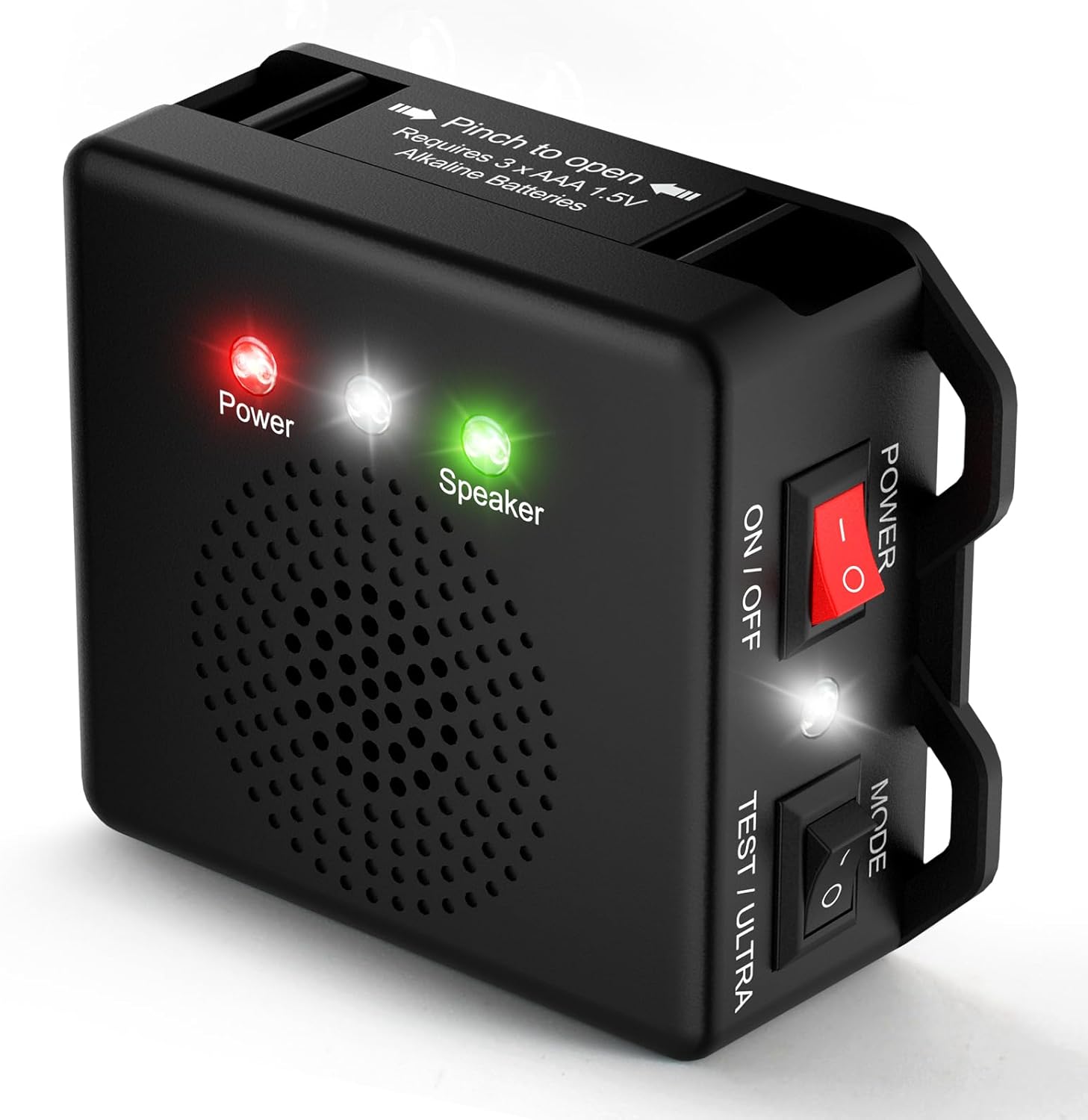 Rodent Repellent for Car Engines, Battery Powered Under Hood Animal Repeller, Ultrasonic Rat and Mice Deterrent Device with LED Flash, Electronic Pest Chaser for Vehicle, Truck, RV, Garage, Indoor Use