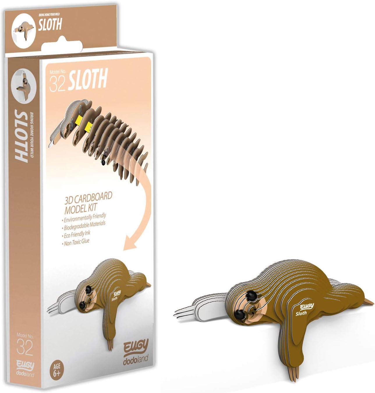 EUGY 3D Sloth Model, Craft Kit