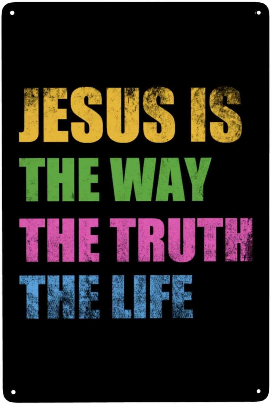 Jesus Is the Way the Truth the Life Elegant Iron Wall Art 8x12 In Handcrafted Iron Canvas Home Decor