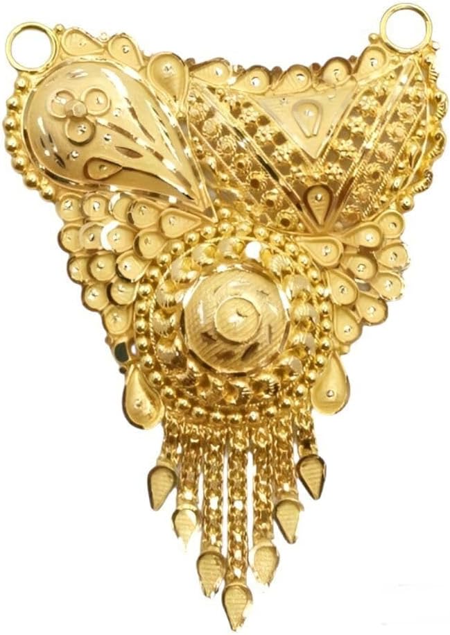 22K/18K Real Certified Fine Yellow Gold Elegant Mangalsutra Pendant