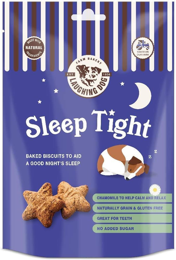 Laughing Dog - Sleep Tight - Naturally Grain Free Oven-Baked Dog Treats, Gluten Free With No Added Sugar - Purple,125g