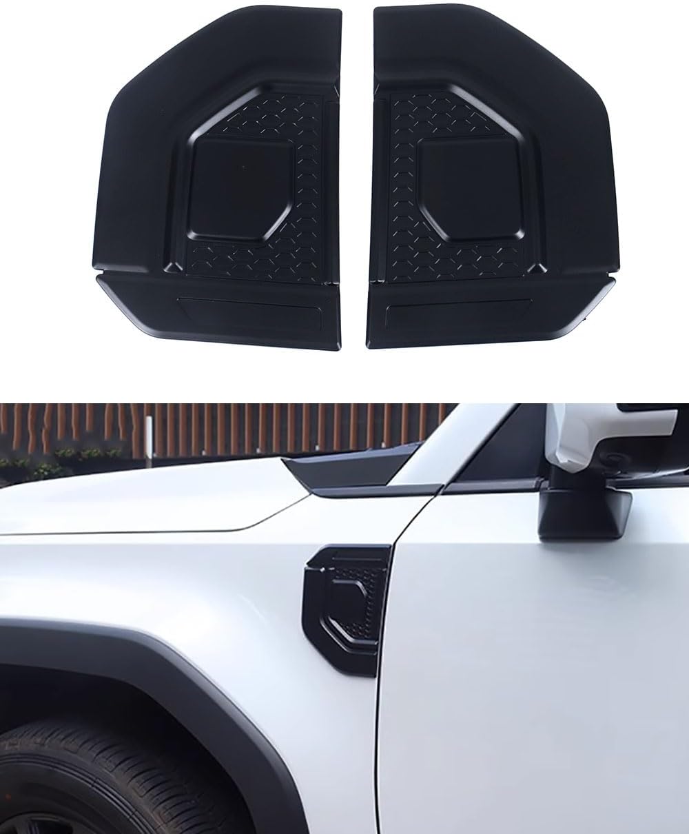 Car Accessories Fit for Toyota Land Cruiser Prado LC250 2024 2025 ABS Exterior Front Side Fender Vents Air Outlet Cover Trim 2PCS set（Matte Black）