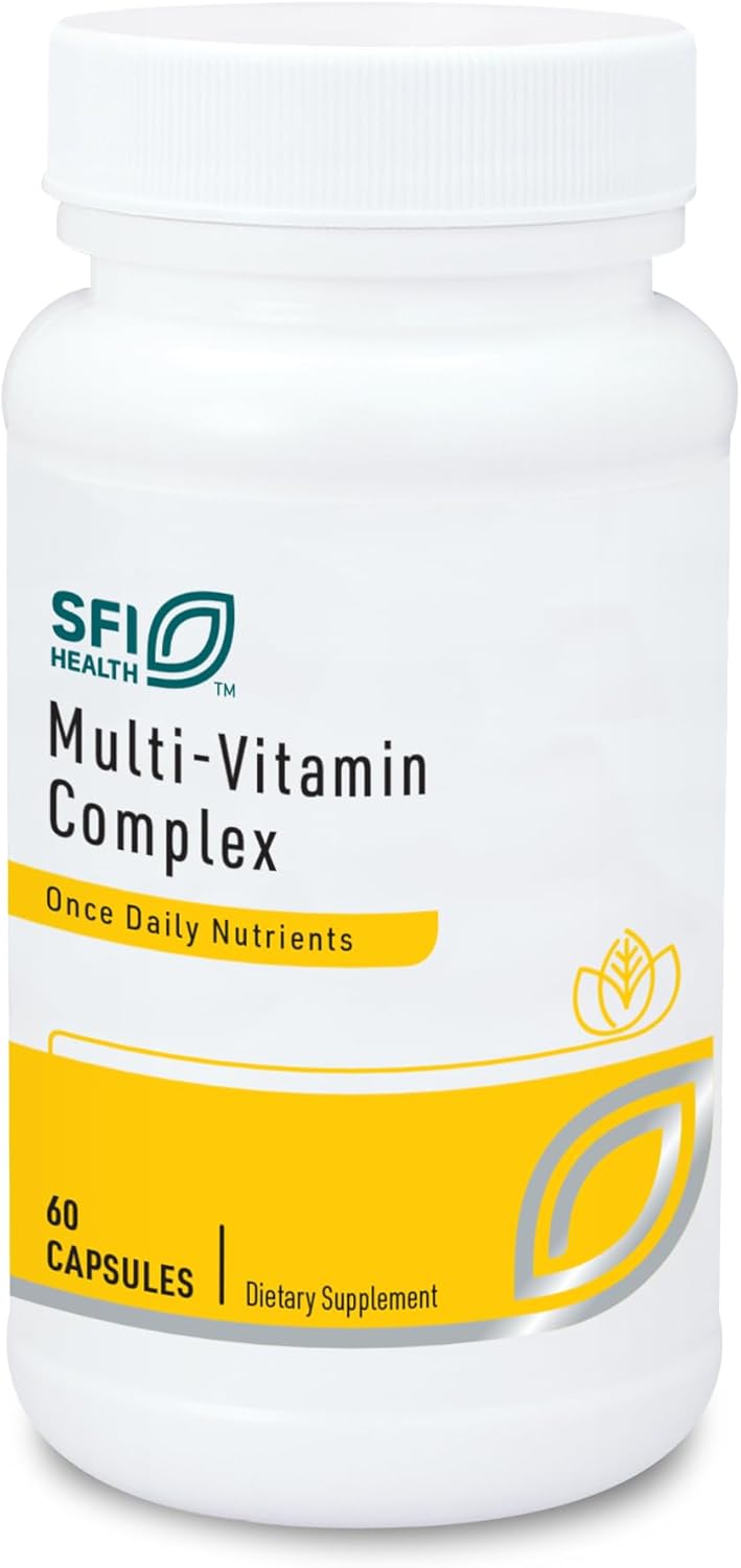 Klaire Labs Multi-Vitamin Complex - Once-Daily Mineral-Free Multivitamin with Metafolin Folate, Vitamin B6 & B12 (60 Capsules)