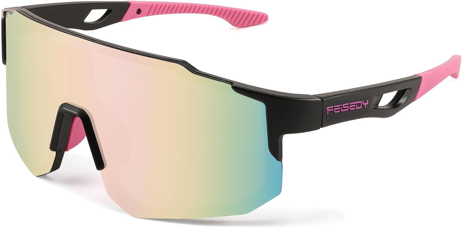 FEISEDY Sports Sunglasses for Men, Women and Teens - Baseball, Biking, Cycling UV400 Protection B2388