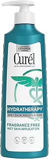 Curel Hydra Therapy In Shower Lotion, Wet Skin Moisturizer for Dry or Extra-dry Skin, with Advanced Ceramide Complex, for Optimal Moisture Retention, 12 Ounce