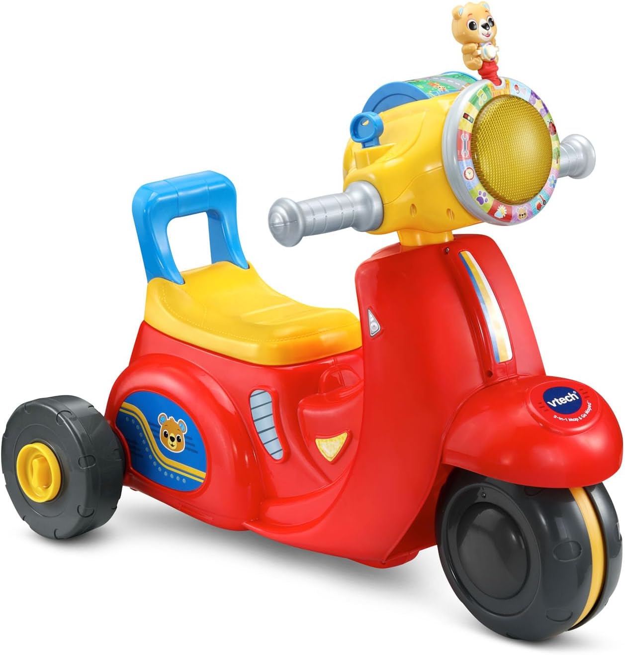 VTech 2-in-1 Map and Go Scooter for Toddlers, Red