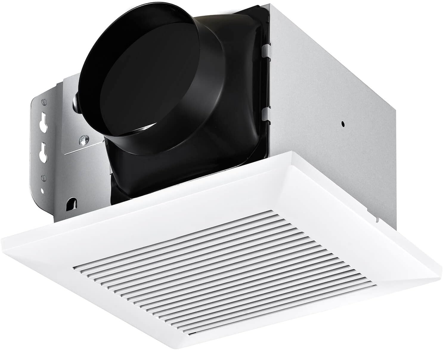Bathroom Exhaust Fan 110 CFM Very Quiet with Matel Housing, Ceiling Mount Ventilation Fan Large Air-flow Capacity, Energy-Saving Household Bath Vent Extractor, White Plastic Grille