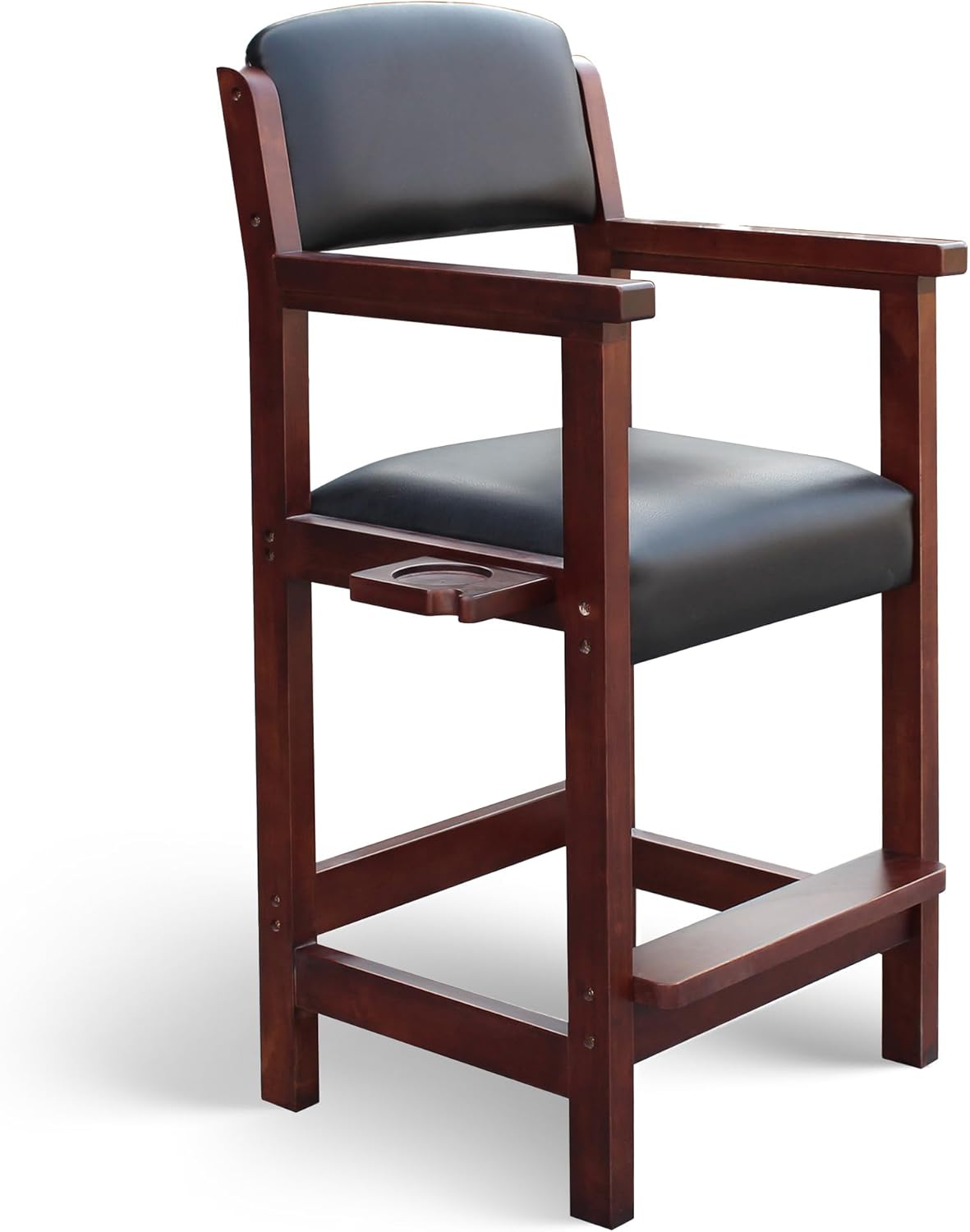 Hathaway Cambridge Spectator Chair – Billiard Stool with Cushioned Seat, Footrest, and Storage – 25" L x 22.5" W x 44.25" H with 30.5" Seat Height - Pool Table Accessories and Decor