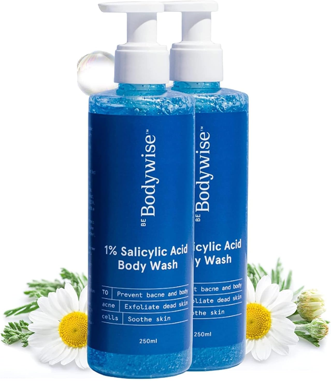 1% Salicylic Acid Body Wash 500ml | Helps to Prevent Body Acne & Cleanse Skin | Paraben and SLS Free | Pack of 2