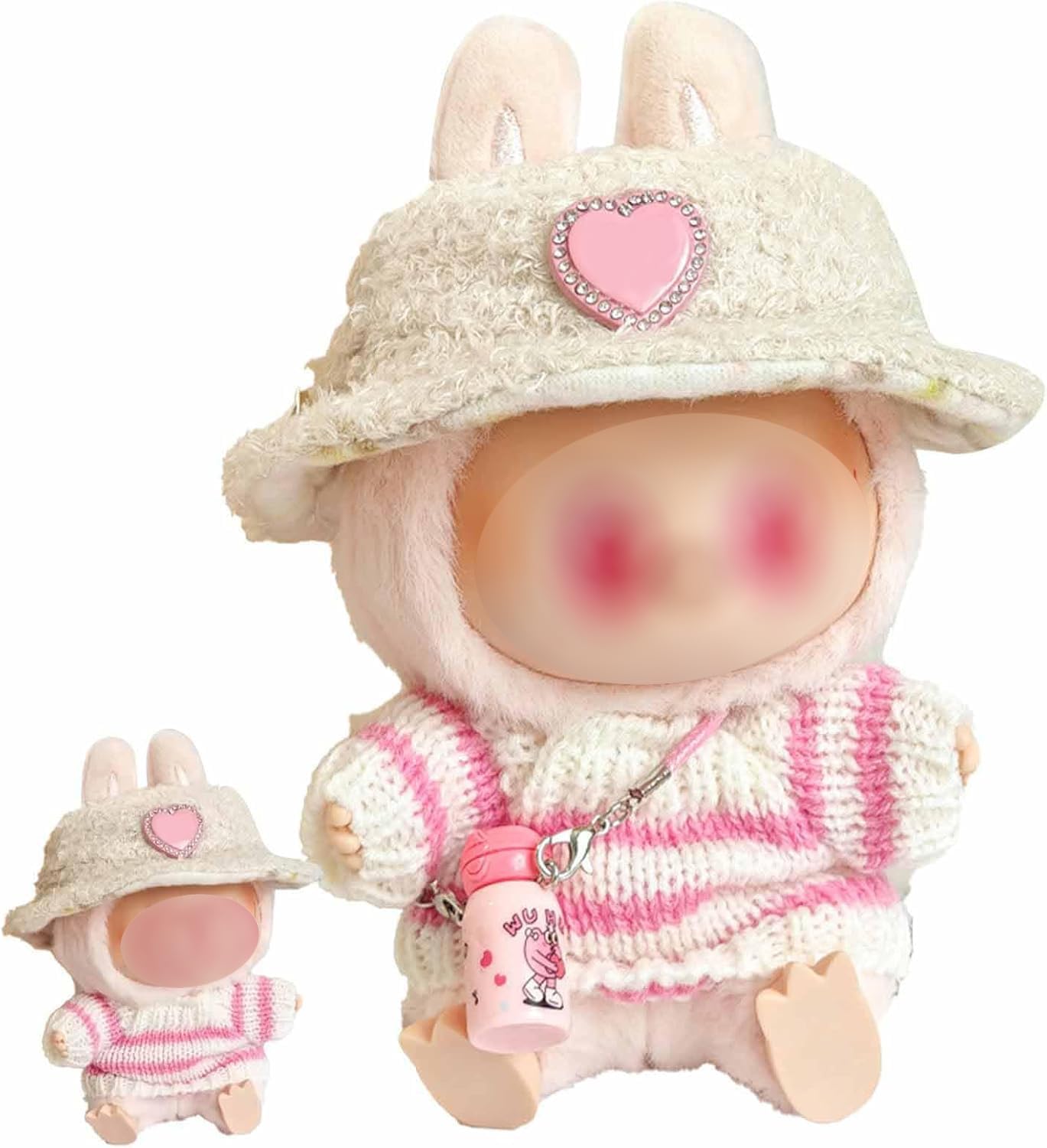Xiujuers Clothing for 17 cm Labubu Plush, Cuddly Toy Outfit, Clothing Accessories, Clothing Only, Pullover Hoodie, DIY, Gifts for Children