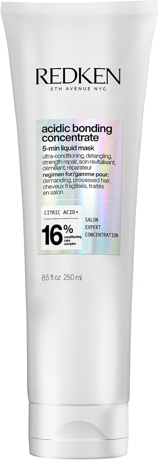 REDKEN Acidic Bonding Concentrate, 5-Minute Liquid Hair Mask, Bond Repair and Ultra Hydration, For Dry & Over-Processed Hair, 250ml