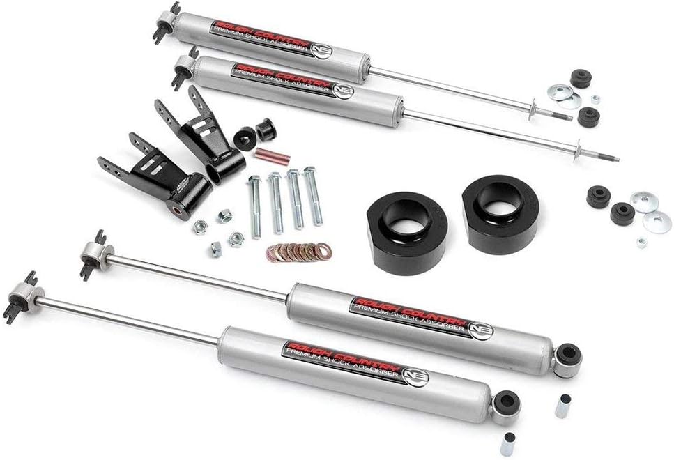 Rough Country 1.5" Lift Kit w/N3 Shocks for 1984-2001 Jeep Cherokee XJ - 68030