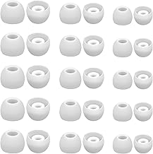 15 Pairs Silicone Ear Bud Replacement Pieces Earbuds Ear Tips Replacement Ear Bud Covers S/M/L Sizes Ear Gels Soft Earphones Earbuds White Ear Cushion Ear Bud Tips Replacement Kit