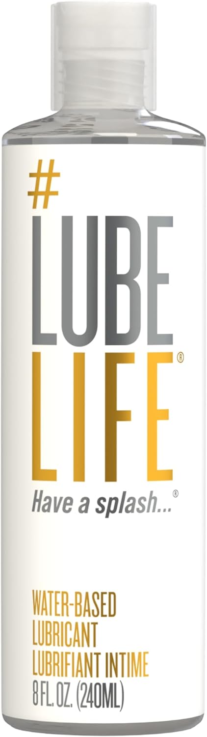 Lube Life Water-Based Personal Lubricant, Lube for Men, Women and Couples, Non-Staining, 8 Fl Oz