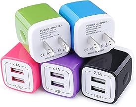 USB Wall Charger,Charging Block,5Pack 2.1A Wall Plug Power Cube Brick Charger Adapter Compatible with iPhone 16 15 14 13 12 11 Pro Max/Xs/XR/8/7/6 Plus,Samsung Galaxy S23 S22 S21 S20 A10e A20 A50 A80