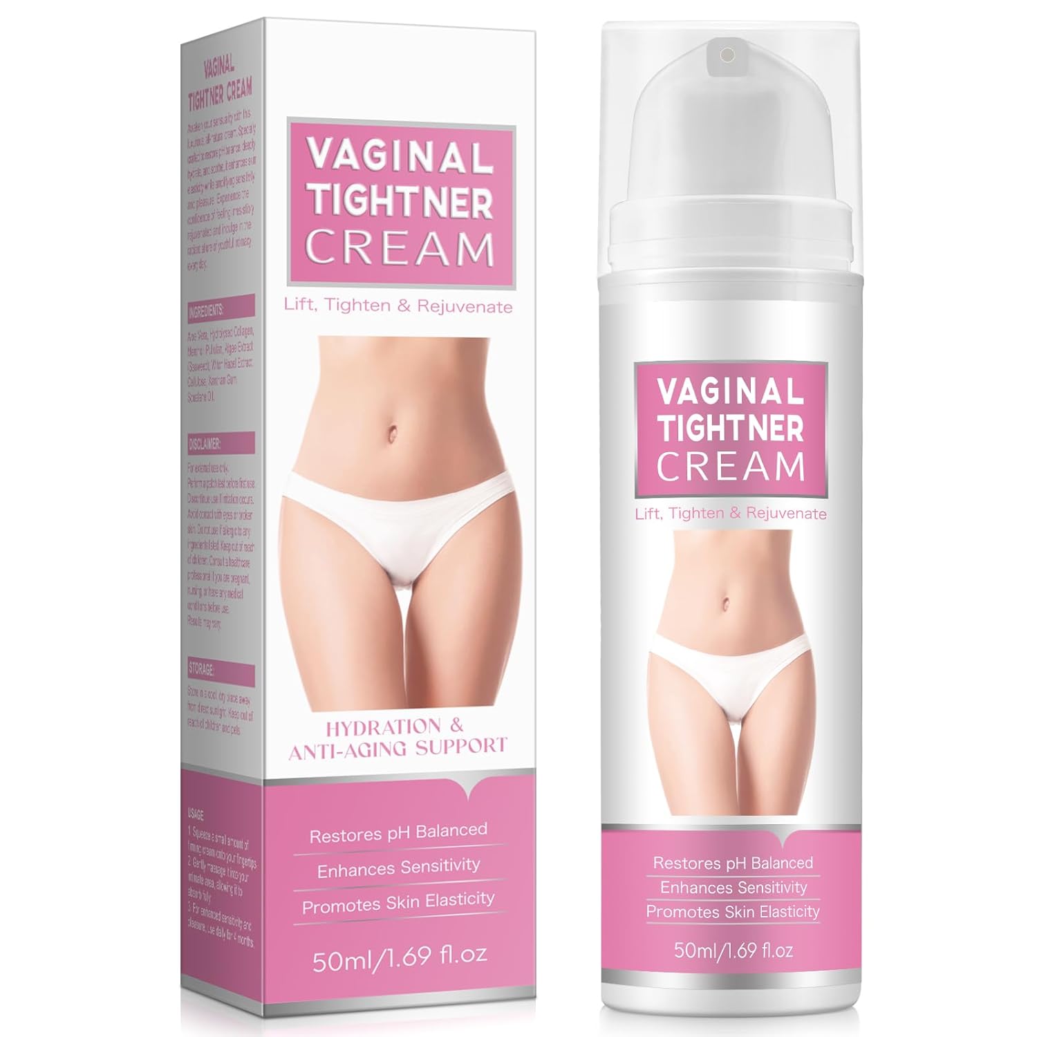 Feminine Intimate Tightening Cream - Natural Intimate Moisturizer Gel for Women pH Balance | Feminine Intimate Care | 50ml | Tightening Gel for Vag - Effective Enhances Tightness and Elasticity