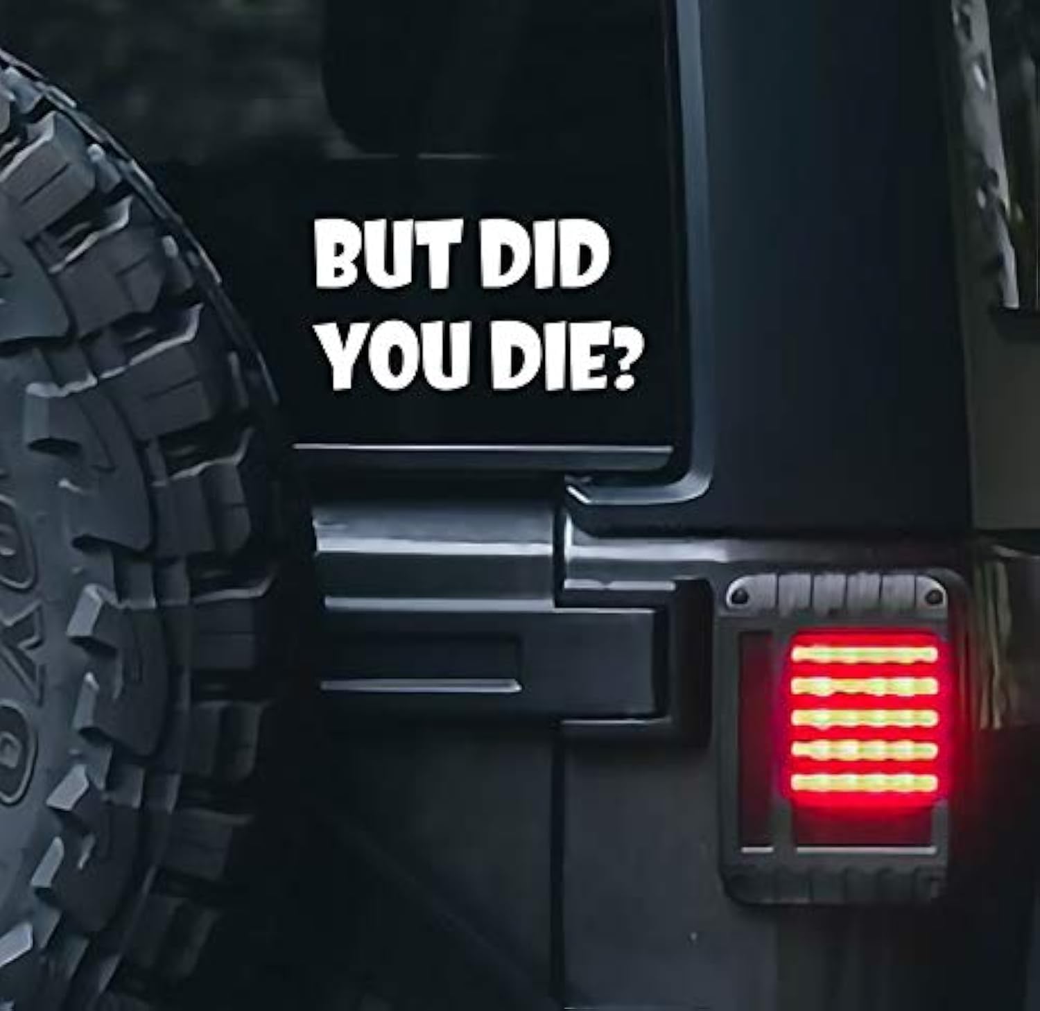 – But Did You Die Stickers–Vinyl Decal for Car and Van – Indoor and Outdoor use for Long Lasting–Waterproof Stickers for Waterbottle and Laptop–Removable Sticker for Mirror–VC 372