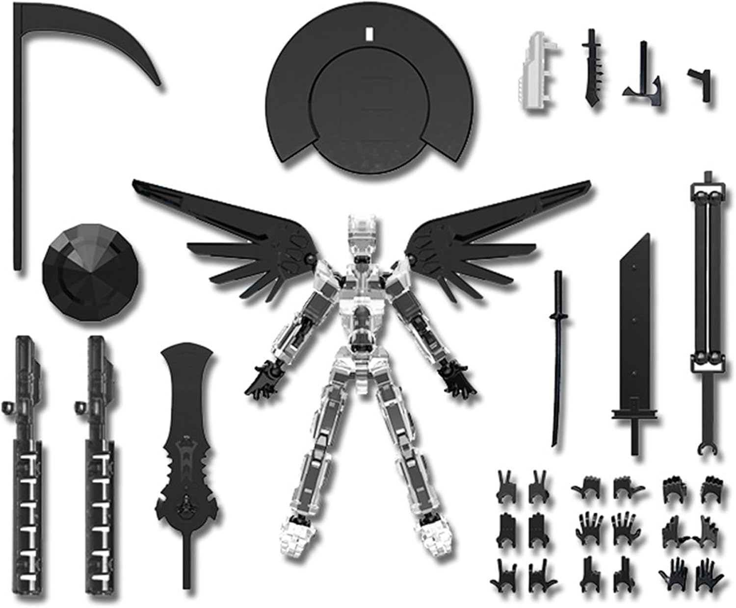 JNGTKL T13, 3D Printed Titan 13 Action Figure, Multi-Jointed Movable Robot Toy, Action Figure For Game Lovers Desktop Decoration (White)