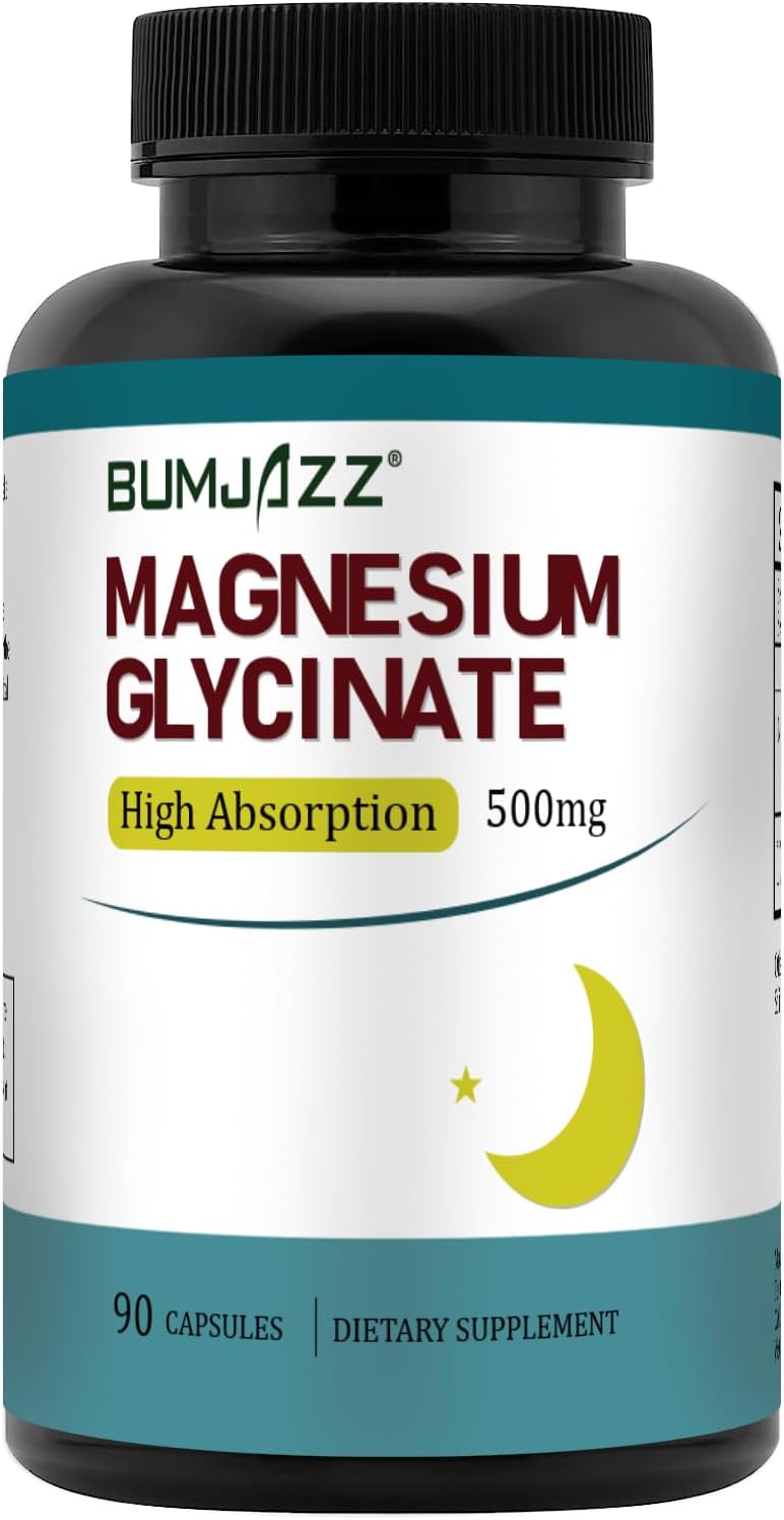 Magnesium Glycinate Supplement - Magnesium Supplement Magnesium Glycinate 500mg - Mineral Supplement 90 Capsules