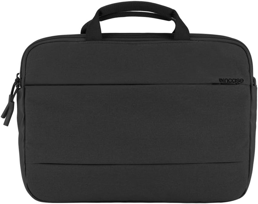 Incase City Brief Messenger Bag for 13 inch Laptops and Tablets - Plush Fleece Lined Laptop Compartment, Quick Access Pocket for Accessories, Adjustable Shoulder Strap - Heather Black