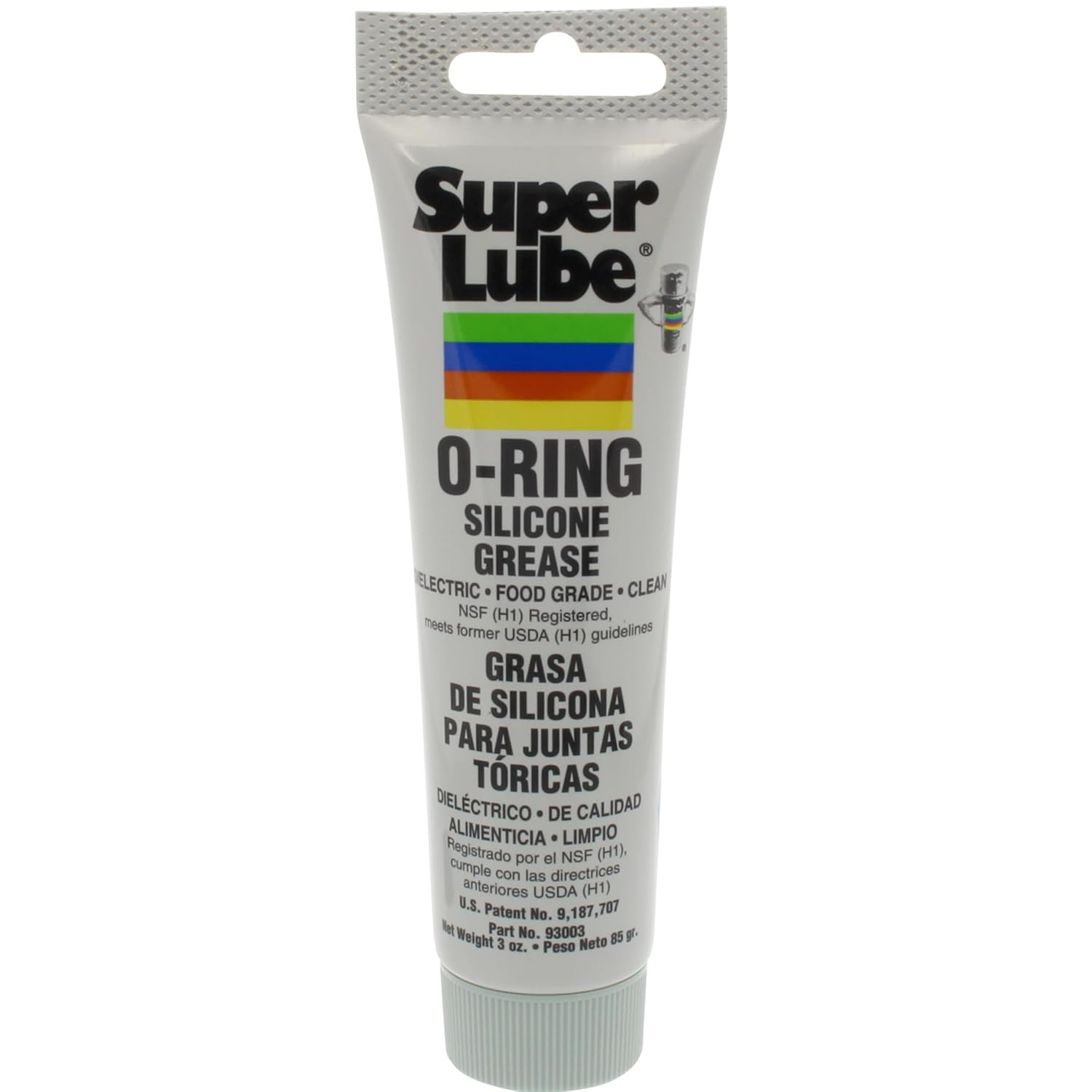 Super Lube Silicone O-Ring Grease Non-Curing Compound (Translucent White, 3oz Tube) | NSF Certified Food Grade & Clean | Heat Stable