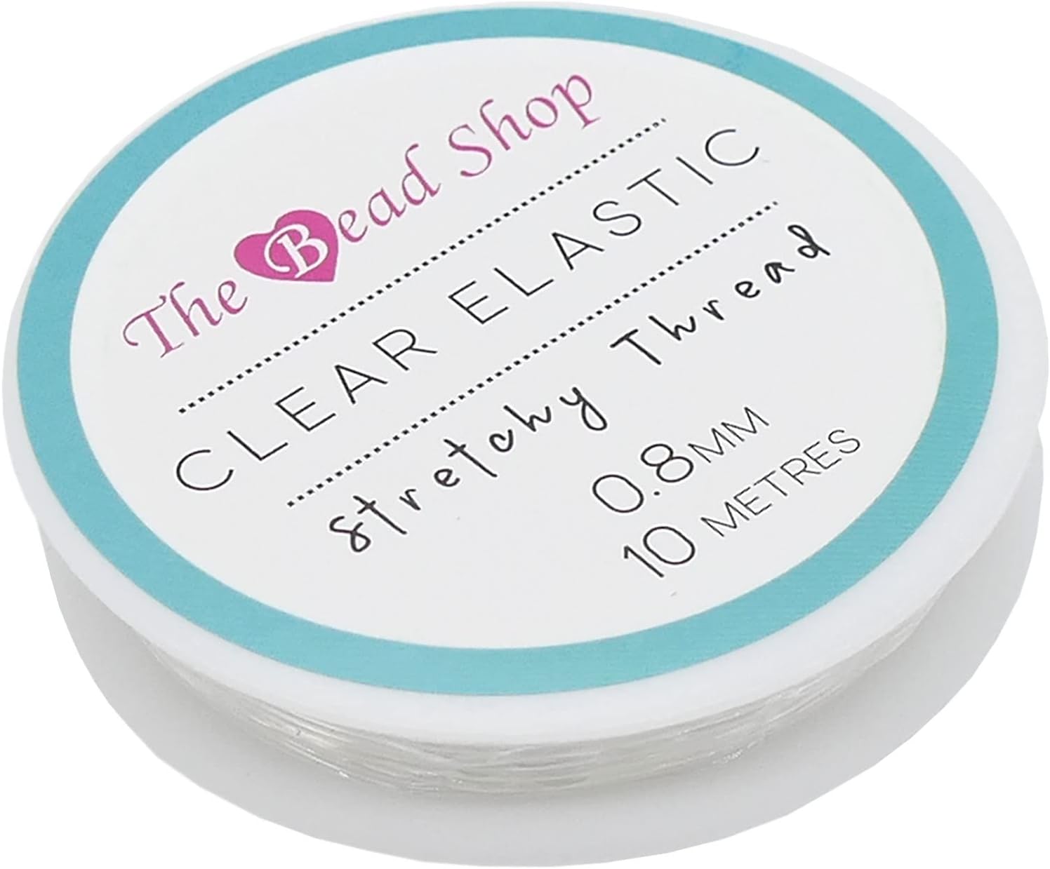 Clear Bracelet String, Elastic String for Bracelet Making - Jewellery Making Supplies - Clay Bead Stringing, Elastic Thread, Invisible Thread - 0.8mm 10 metres