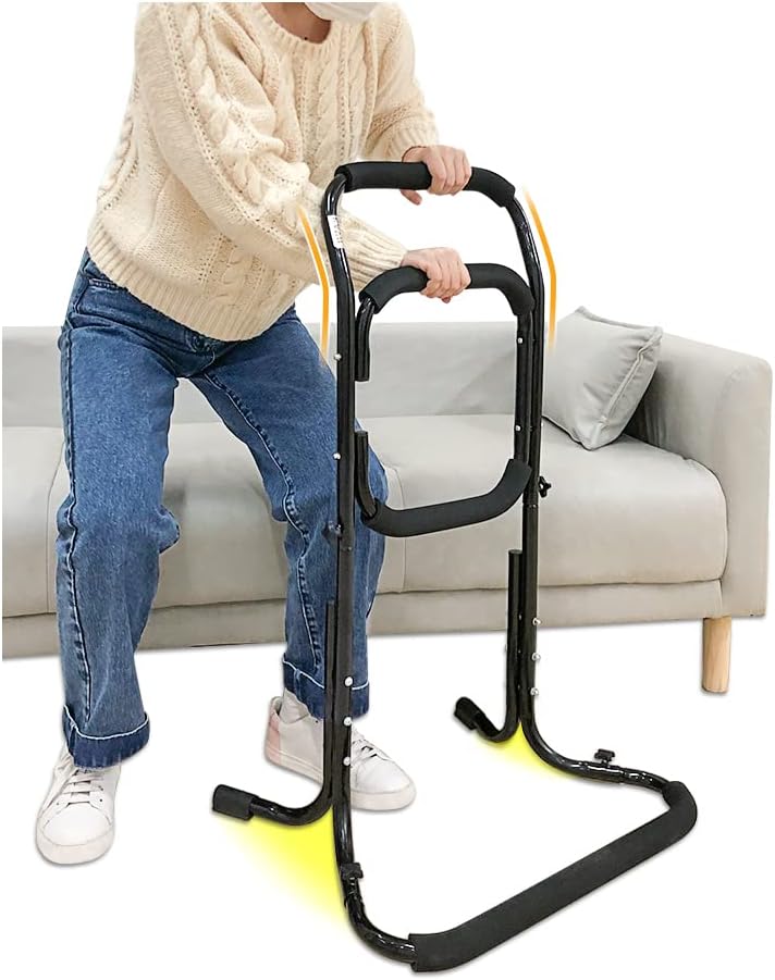 Chair Lift Assist Devices for Seniors Elderly Sit to Stand Lift Standing Aids Supports Grab Bar Help Patient Stand Up & Mobility in Front of The Sofa, Recliner Chair, Toilet