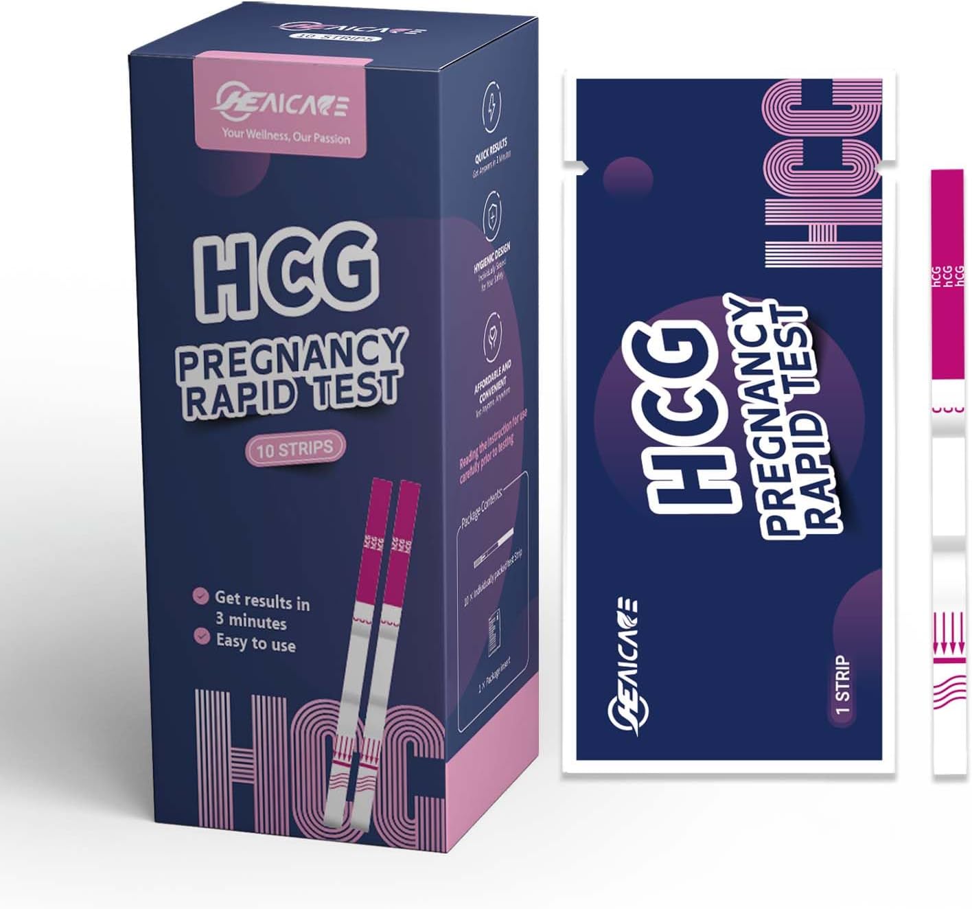 Pregnancy Test Early Test Ultra Sensitive Early Pregnancy Tests Pregnancy Test 10 MIU/ml - Early Detection of Pregnancy in 3 Minutes, 10 Pieces