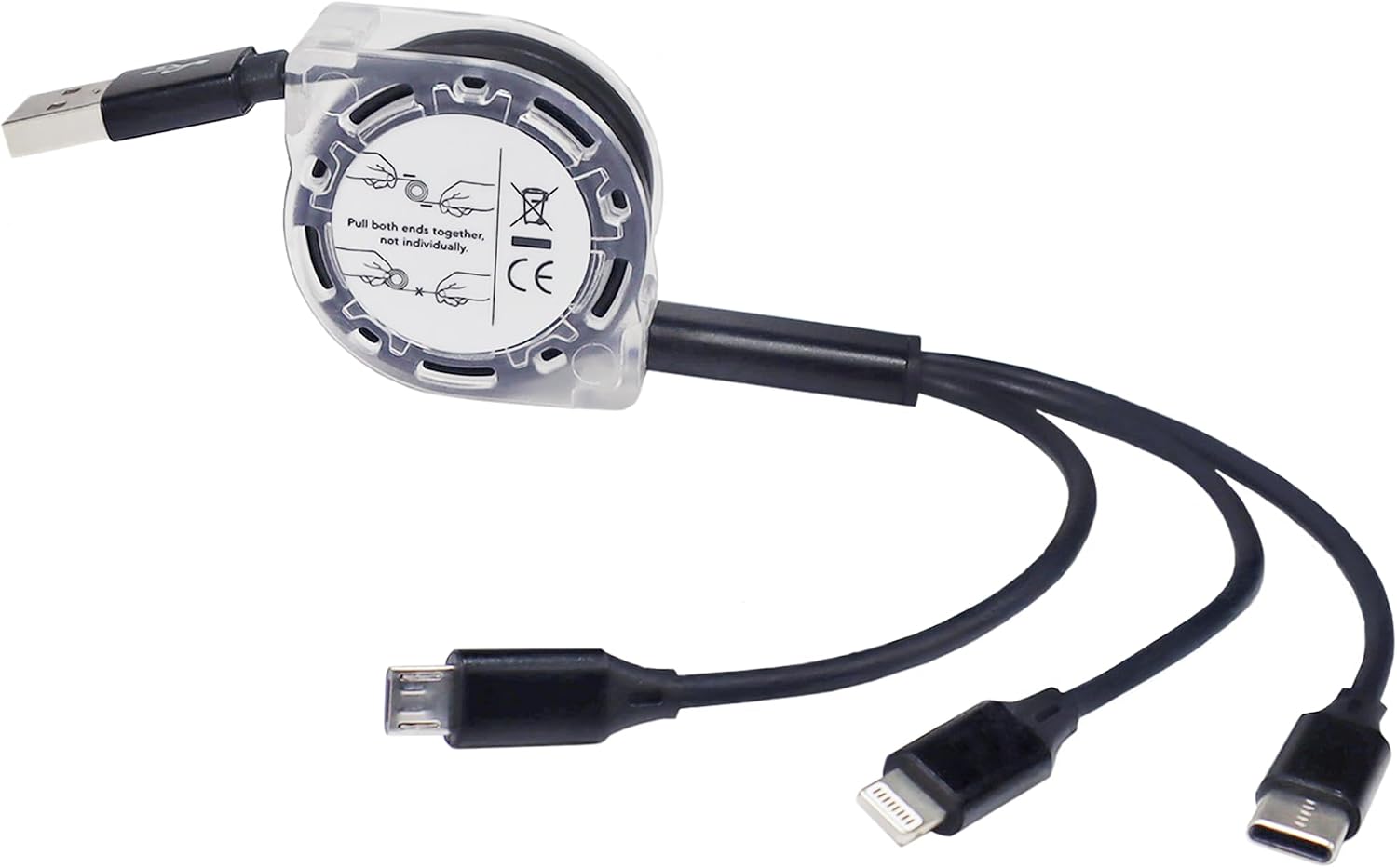 BoxWave Cable Compatible with Saneen Digital Camera (2.4 in) - AllCharge miniSync, Retractable, Portable USB Cable - Jet Black