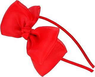 Bow Hairband Soft Elastic Lace Bowknot Headband for Women and Girls, Perfect Hair Accessories for Party and Cosplay (Red)