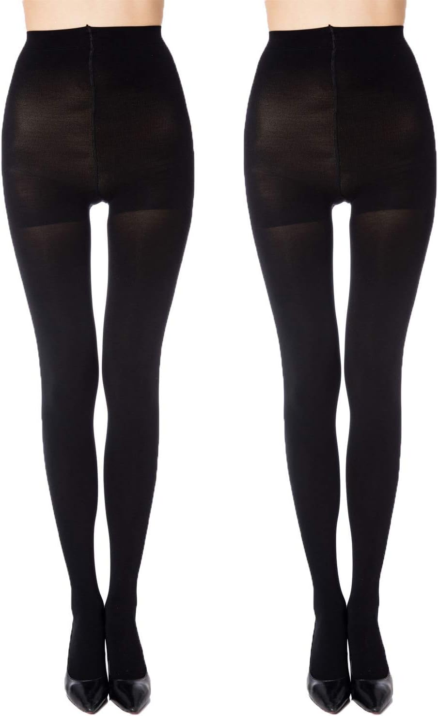 MANZI Run Resistant Control Top Panty Hose Opaque Tights