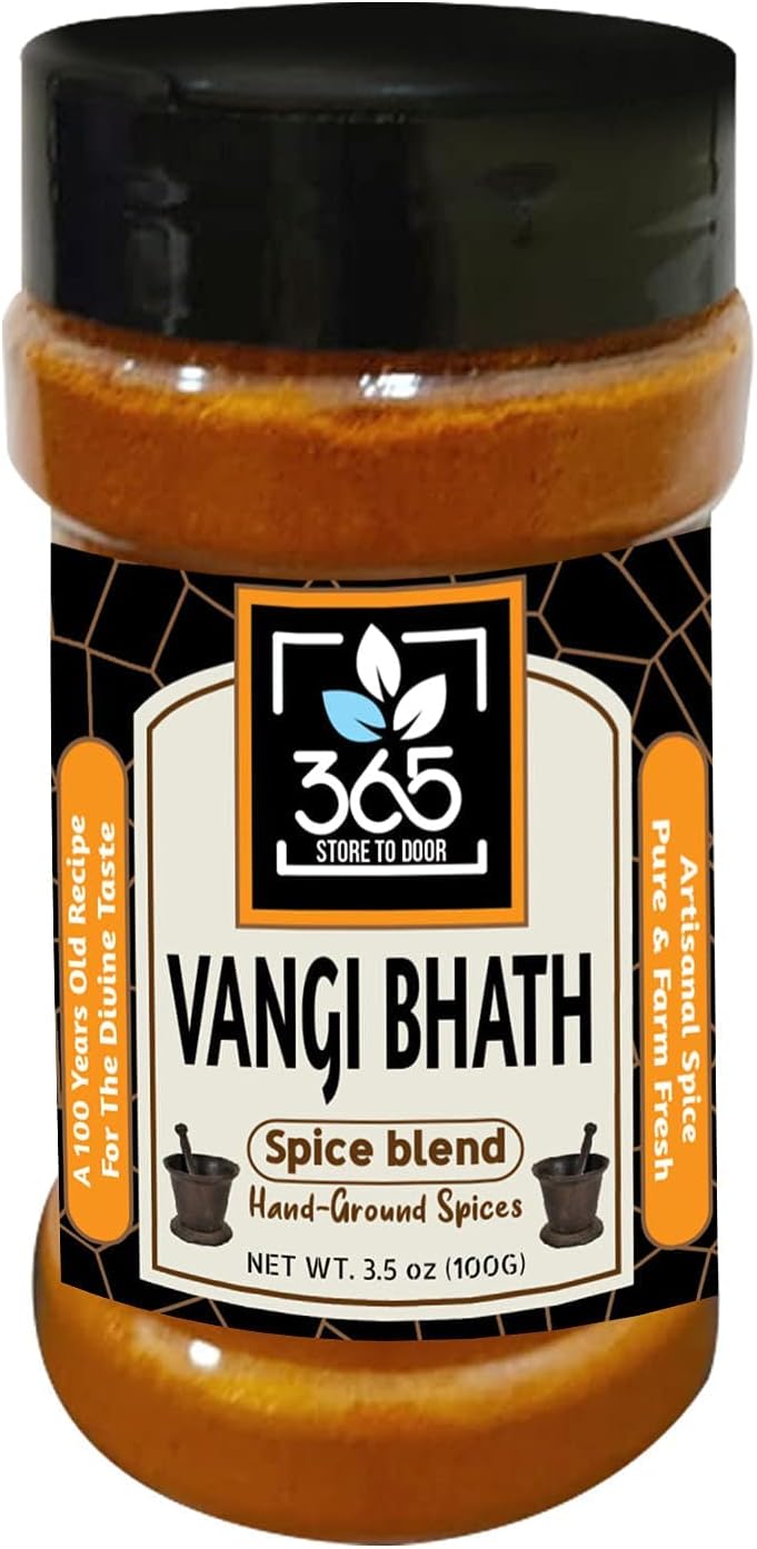 365 Store to Door Indian Spice – Vangi Bhath Masala, 100 gm. | Homemade Powdered | for Healthy Cooking | Ready to use | All Seasonings Spices | Pure & Hygiene | Spice Mix – Pack of 1