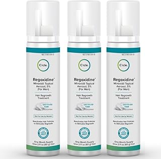Regoxidine Men's 5% Minoxidil Foam & Topical - Helps Restore Vertex Hair Loss & Thinning Hair - Extra Strength Supports Hair Regrowth in Unscented Topical Aerosol Treatment (Foam, 3 Month's Supply)…