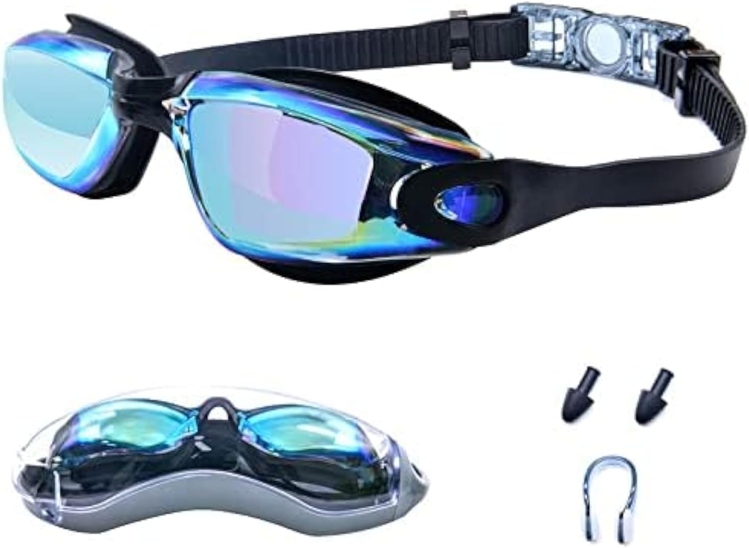 Swimming Goggles for Men Women Adults - Anti Fog Swim Goggles with Uv Protection, Clear Vision, No Leaking Silicone Cushion