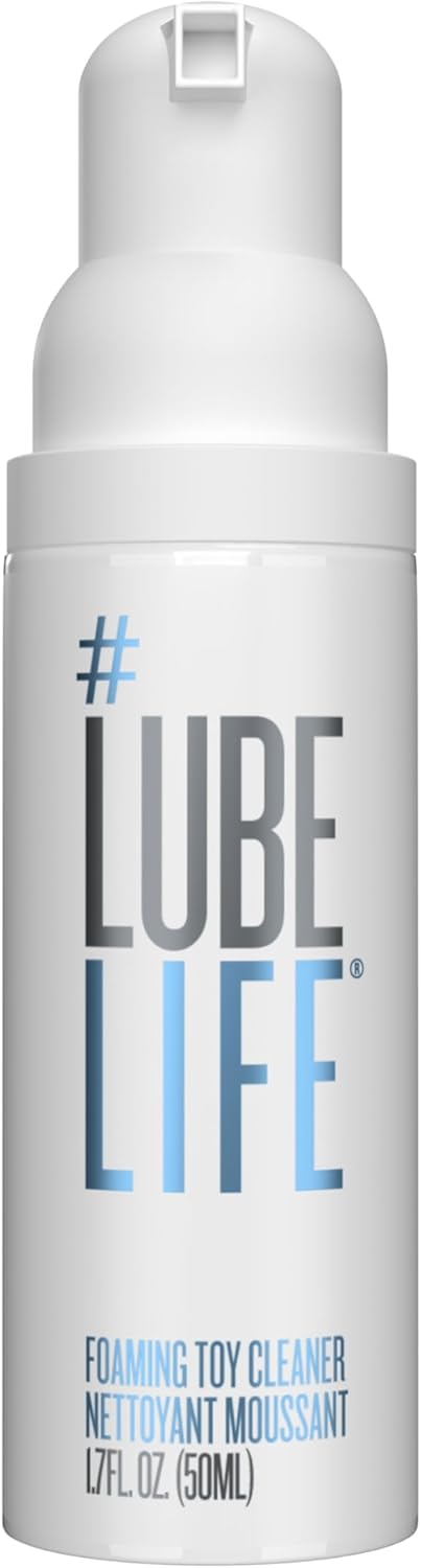 LUBELIFE Foaming Toy Cleaner, 1.7oz Travel Size Gentle Foam Cleaner for Sex Toys, TSA-Friendly Compact Bottle, Safe for Silicone, Glass, Metal, ABS and TPE, Fresh Scent, Paraben-Free, Made in USA