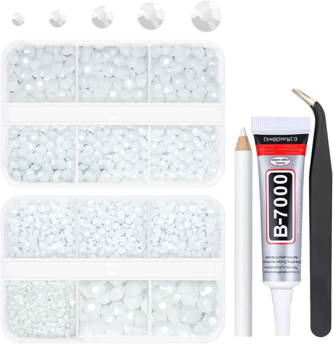 Pure White Resin Flatback Rhinestones for Crafting 2mm 3mm 4mm 5mm 6mm Solid White Flatback Jelly Stones Gems Diamonds for Face Eyes Makeup Tumblers Mugs Bottles DIY Crafts Clothes Shoes Phones