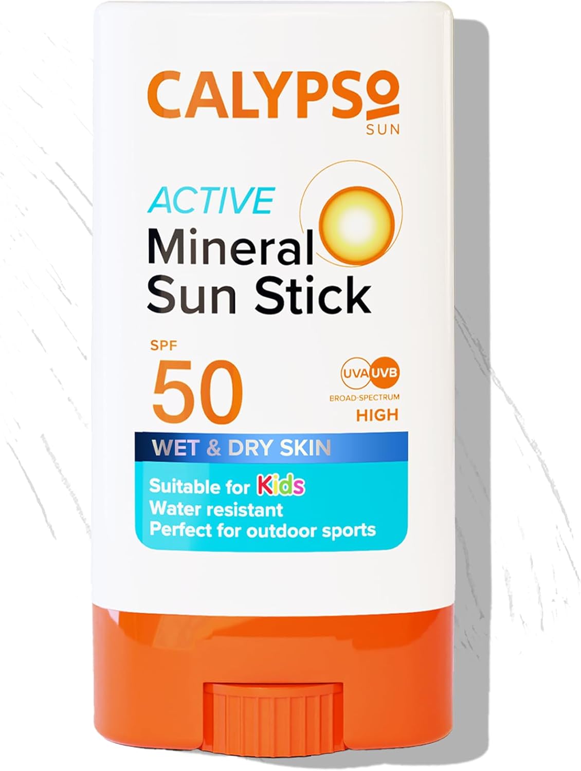 Calypso Mineral Sun Stick, SPF50 Sun Protection with Zinc Oxide for Wet and Dry Skin, Hypoallergenic, PABA free, 15g