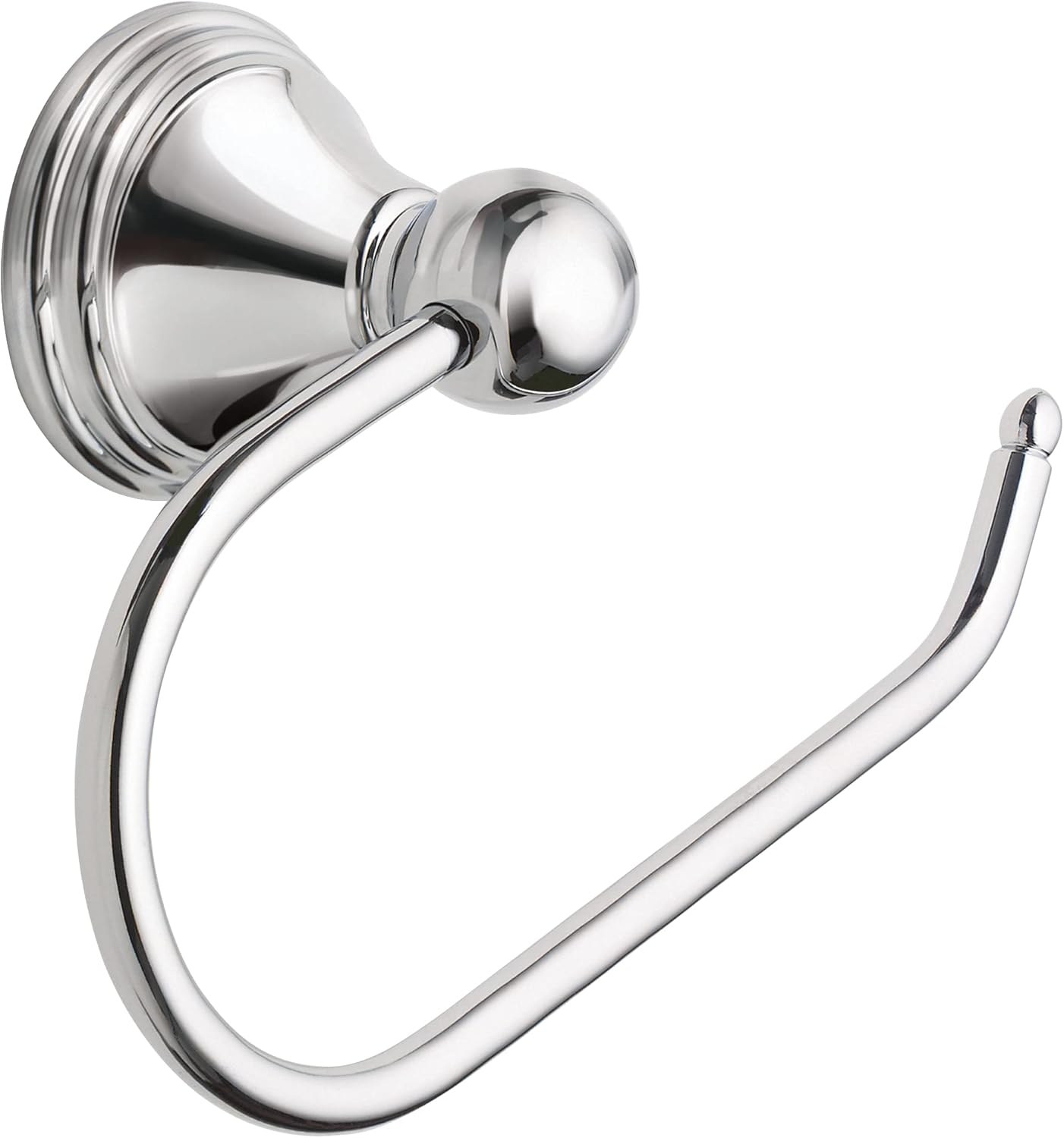 Moen Preston Collection Chrome Single Post Toilet Paper Holder, Wall Mounted Hanging Toilet Tissue Holder, DN8408CH