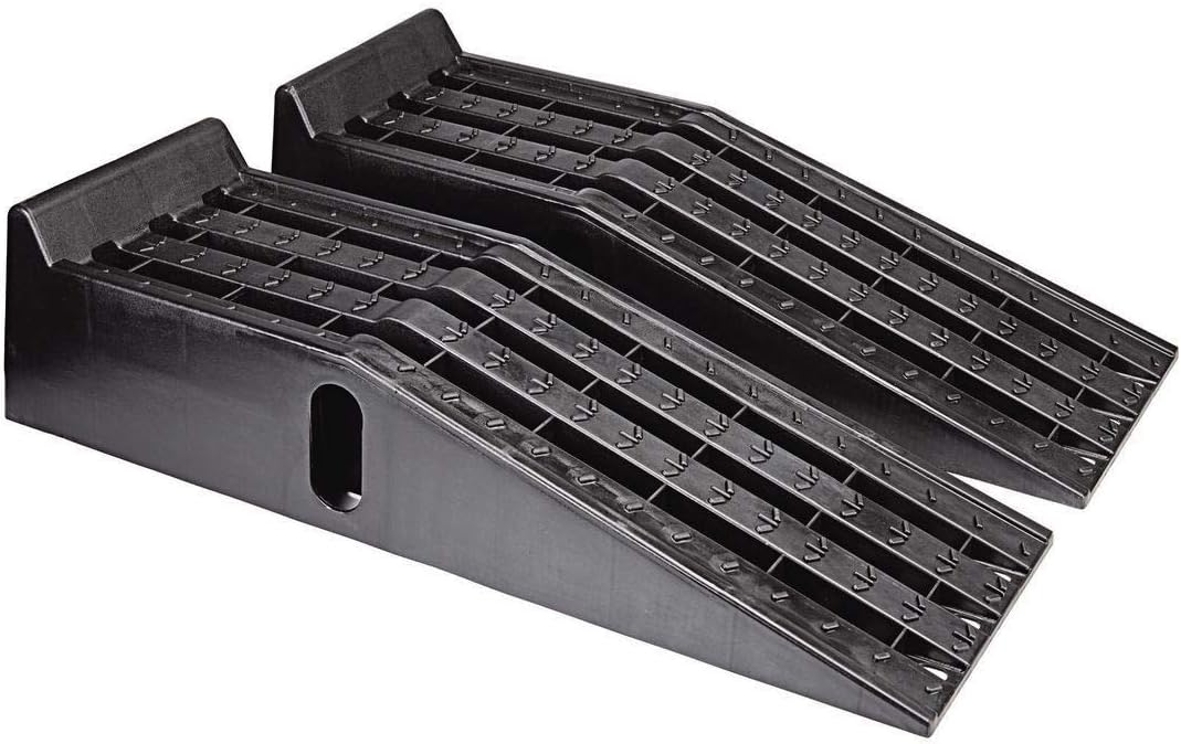 KATSU Plastic Car Ramps, 2 PCs Heavy Duty Garage Ramps for Lifting Automotive Vehicles Workshop Car Service and Repair 161918