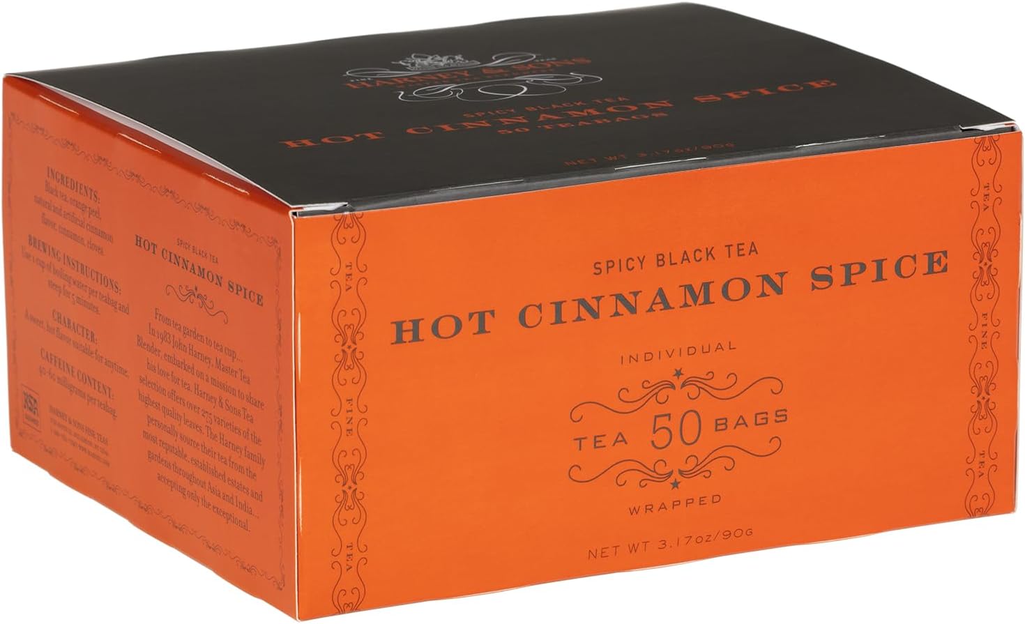 Harney & Sons Hot Cinnamon Spice Tea, 50 Tea Bags