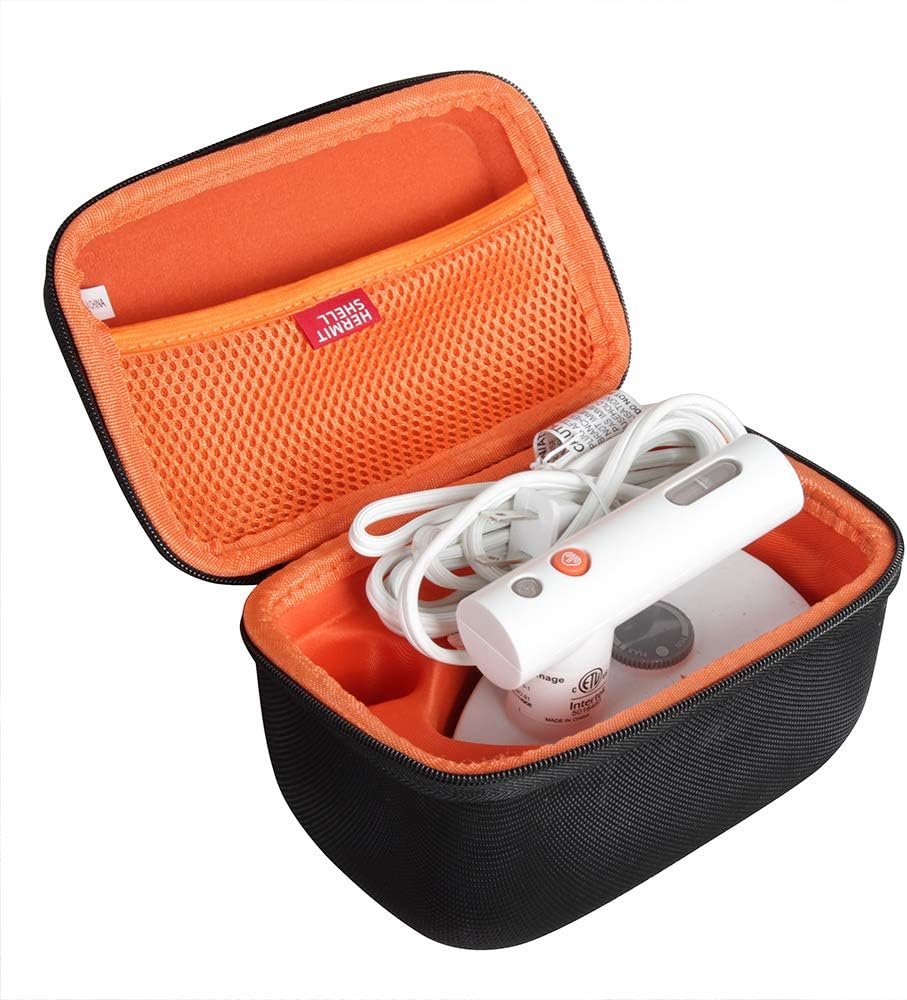 Hermitshell Hard Travel Case for Sharper Image SI-755 Mini Steam Iron (Black+Orange) (Only Case)