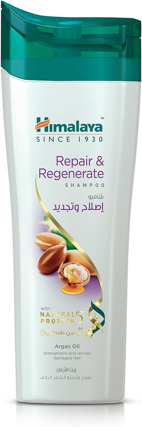Himalaya Repair and Regenerate Shampoo with Goodness of Argan Oil, Revives Damaged Hair for Strong and Healthy Hair, 400 ml