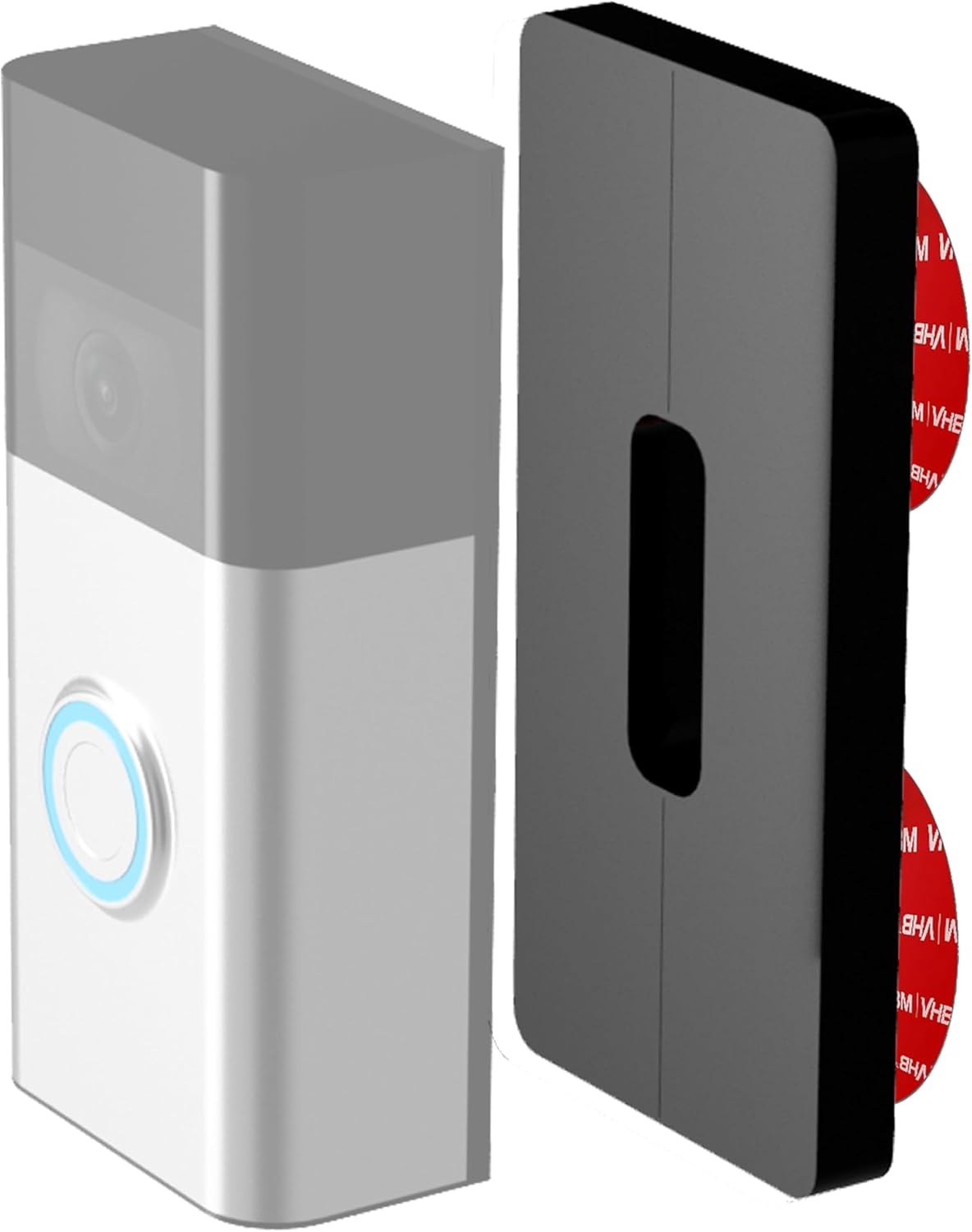 Universal No-Drill Sticky Wall Mount compatible with Hikvision Ubiquiti G4 Video Doorbell 2nd Gen, 3, 3 Plus, 4, Pro Pro 2, Wired or Battery Wireless Security Camera, & others Adhesive (REGULAR size)